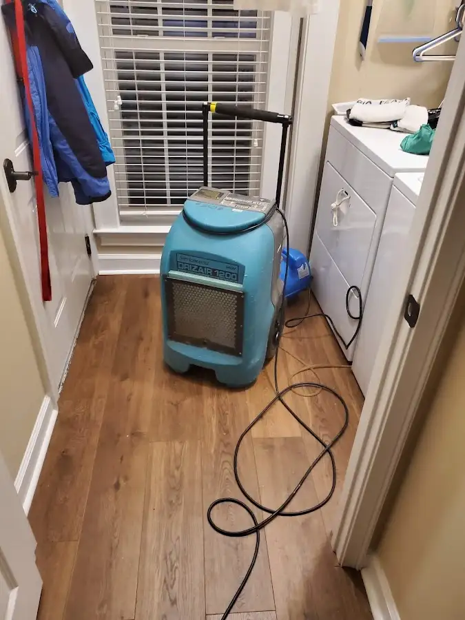 Commercial dehumidifier deployed for Flood Damage Cleanup in Bay City